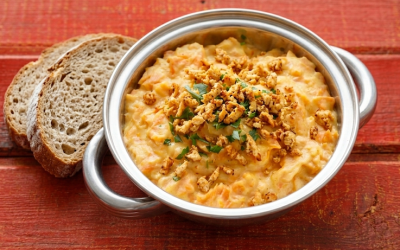 Sárgarépa főzelék sült tofu feltéttel