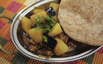 Masala alu-began