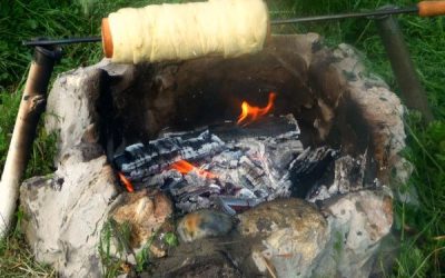 Parázson sült kürtőskalács